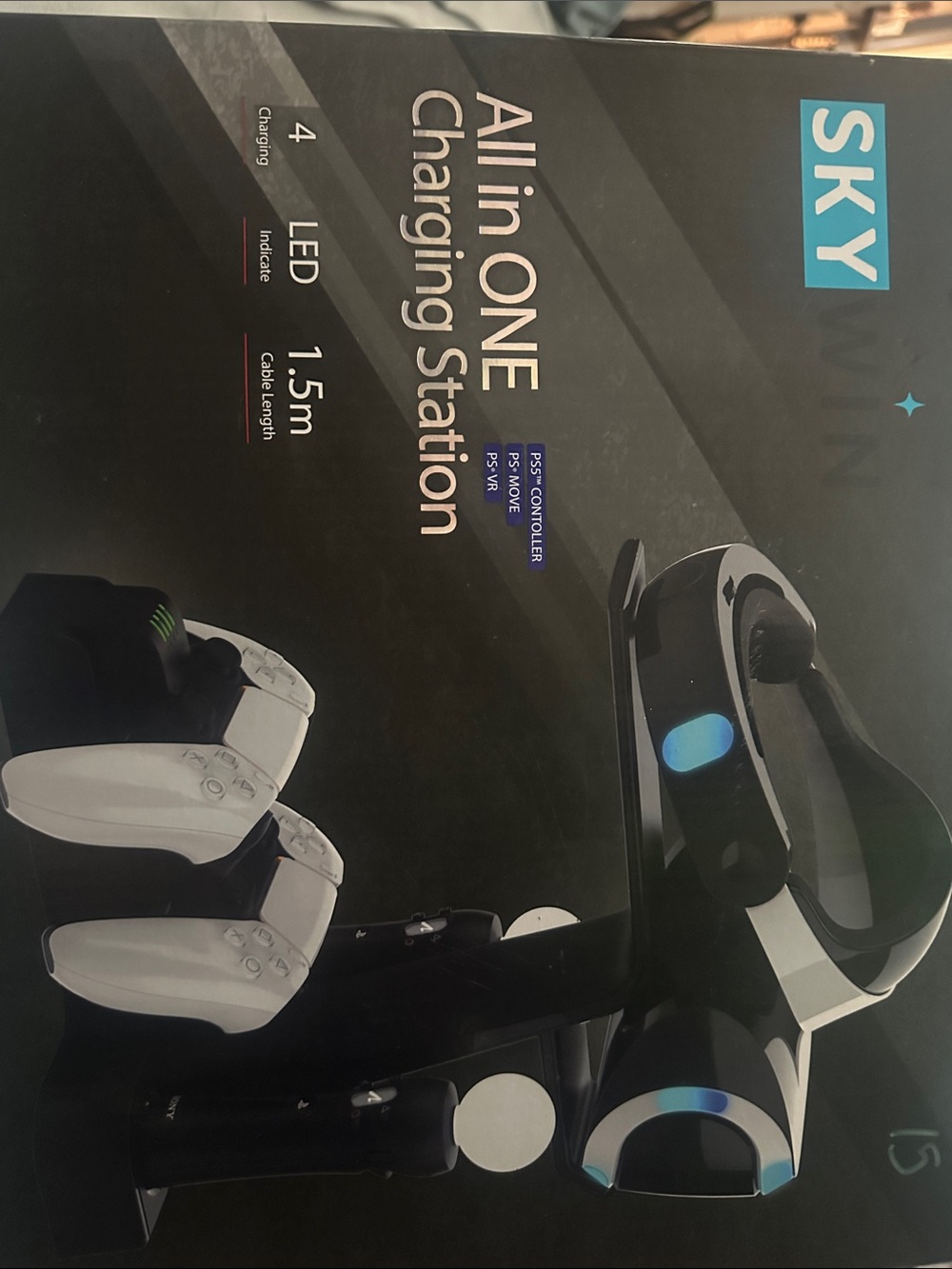 Sky All-in-One VR Charging Station - Black & White Accents